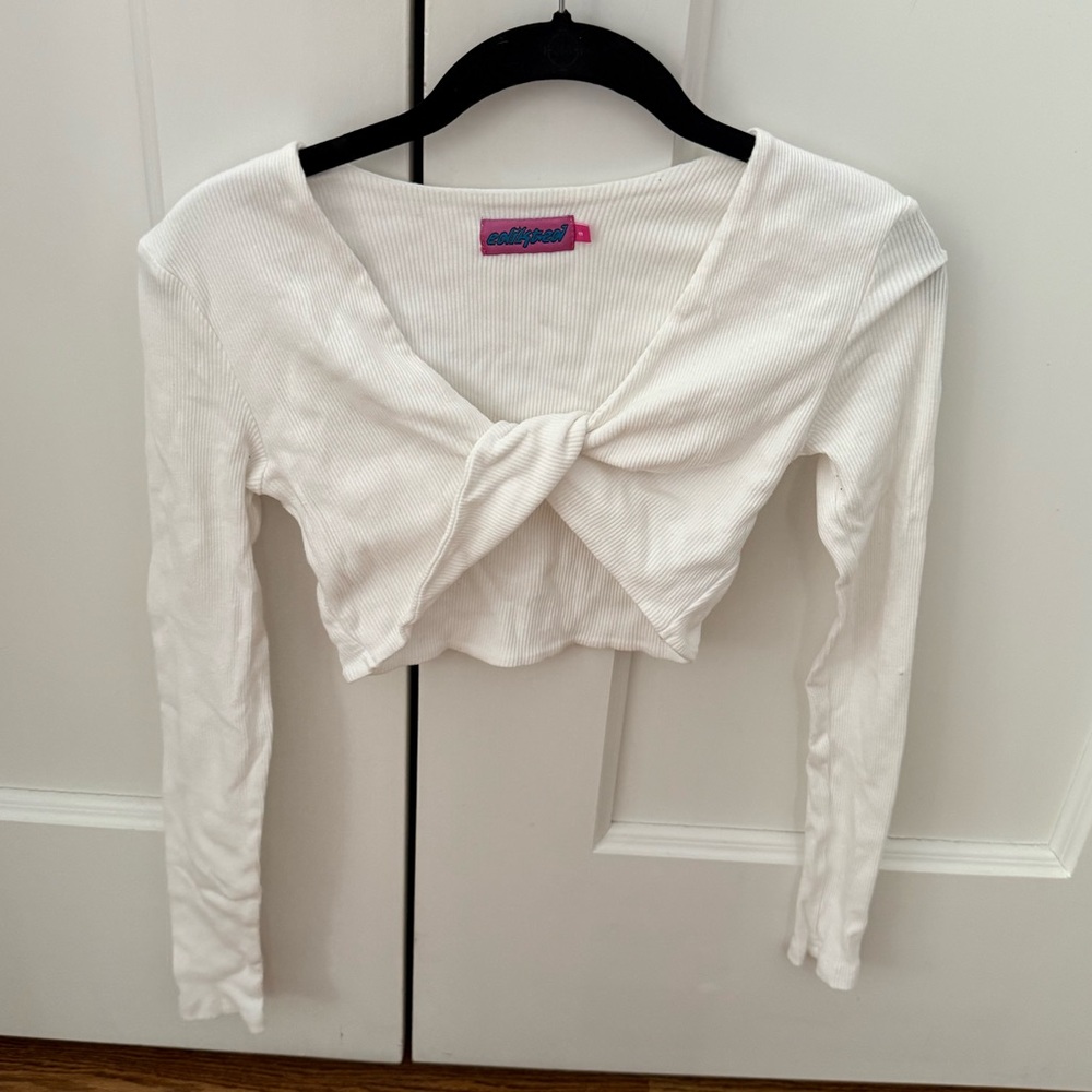 Edikted Twist Crop Top Size Small